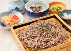 せいろ蕎麦と蟹かま天