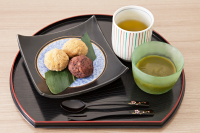 おはぎと抹茶水ようかん